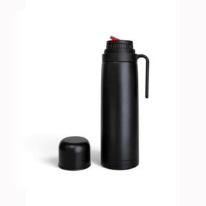 TERMO-CON-12-MANIJA-ACERO-INOXCIDABLE-304-DOBLE-CAPA-CAPACIDAD-1-LITRO-CON-PICO-MATERO-NEGRO